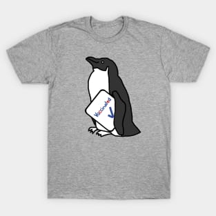 Cute Penguin with Vaccinated Sign T-Shirt